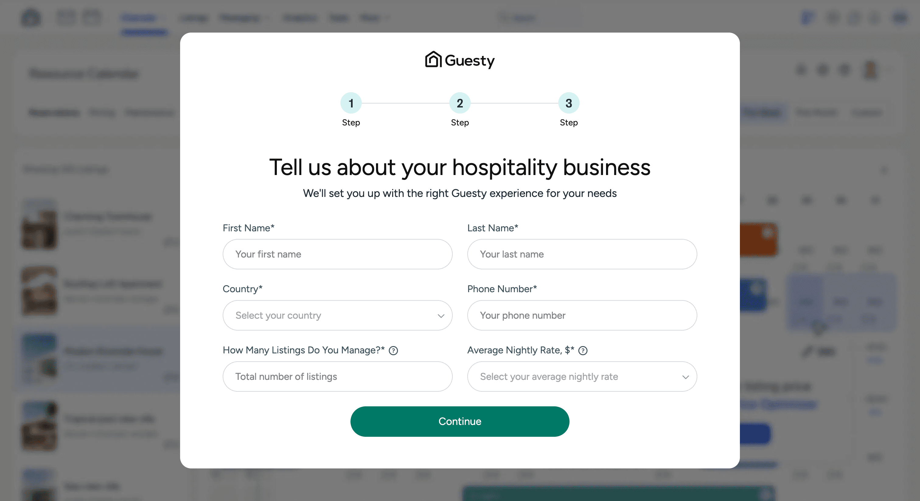 Guesty · registration